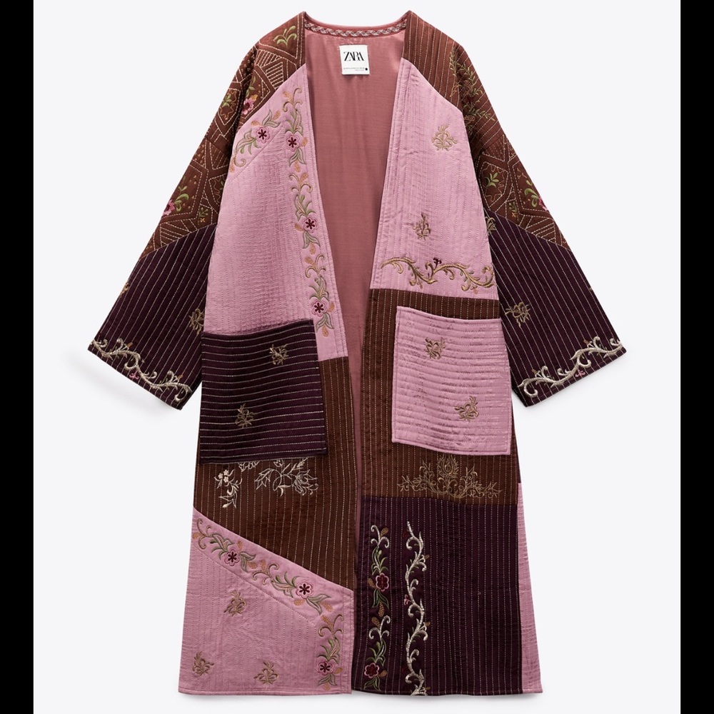 Zara Embroidered Patchwork Kimono Limited Edition - image 1